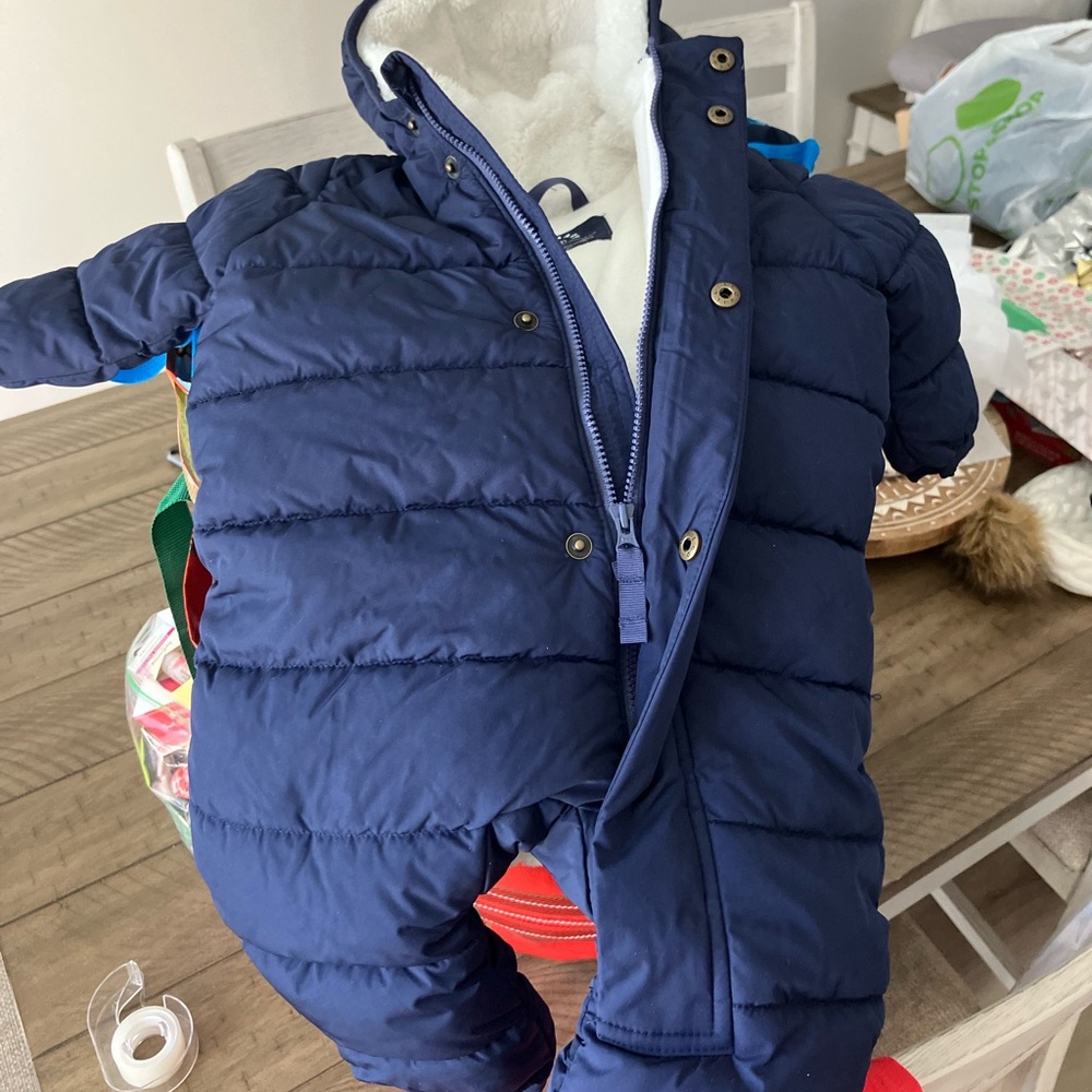 Primary navy blue size 3-6 month snowsuit NWT